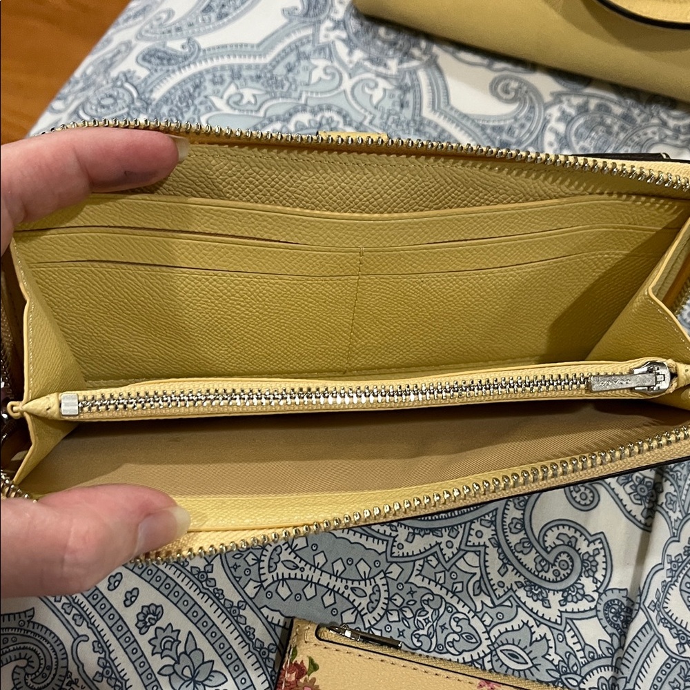 Coach Pale Yellow Women's Wallet - Picture 3 of 9